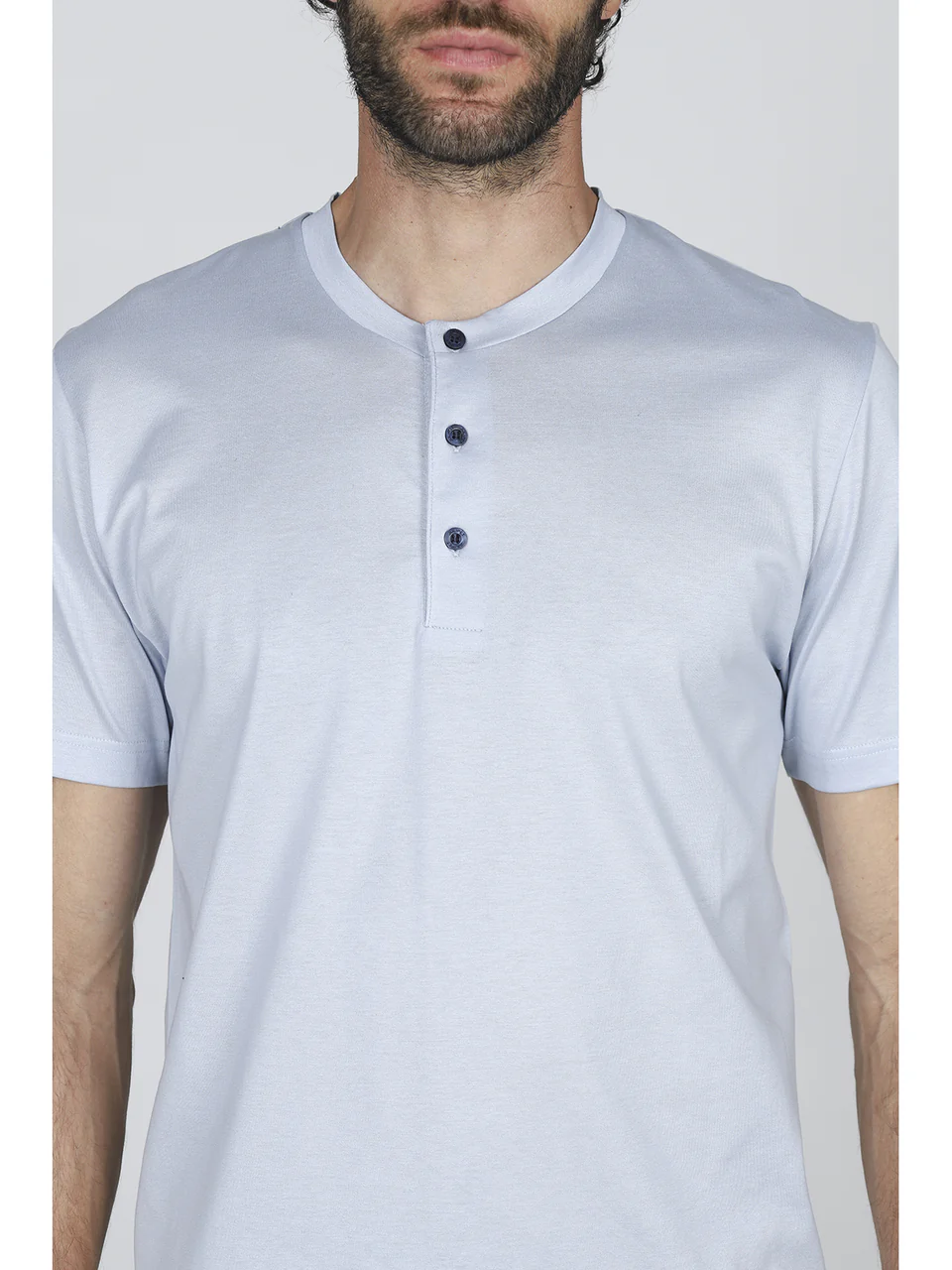 Men’s short pajamas in lightweight and silky pure mercerized cotton, geometric designs