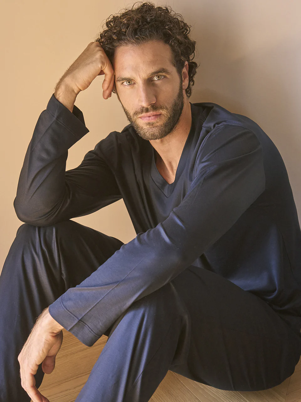 Lightweight and soft 100% lyocell v-neck pajama