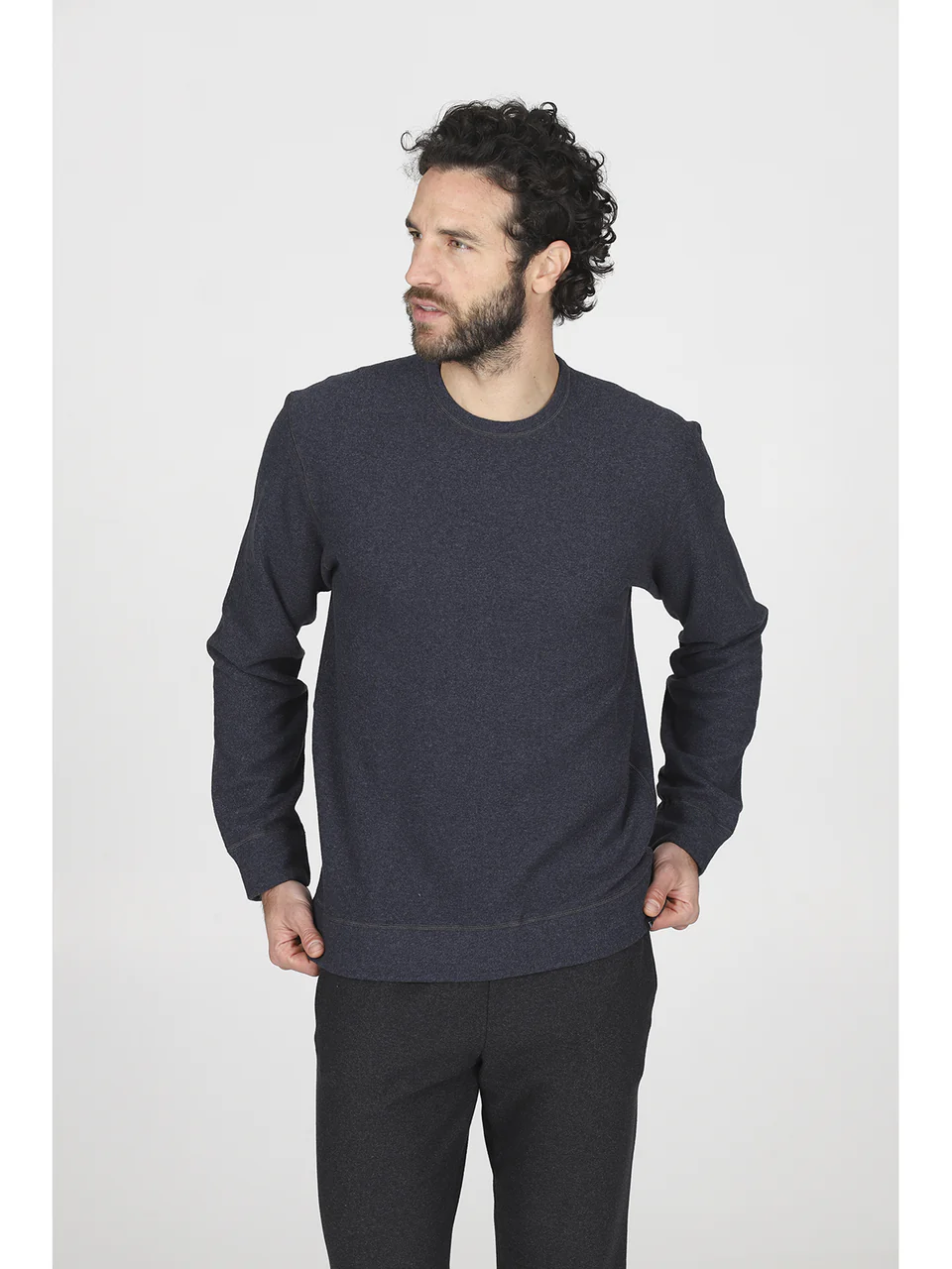 Double-sided crew neck pajama, two colors