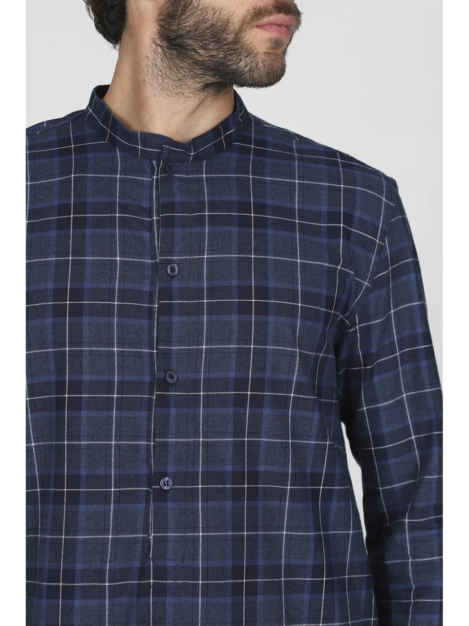 Men’s nightshirt in warm pure Scottish cotton flannel