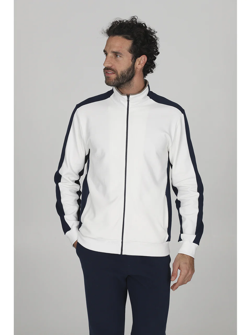 Soft fleece suit with zip closure