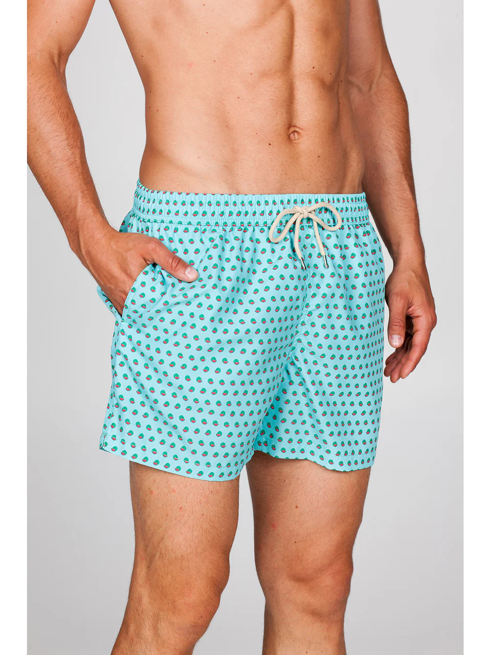 Beachwear boxer shorts in lightweight microfibre canvas
