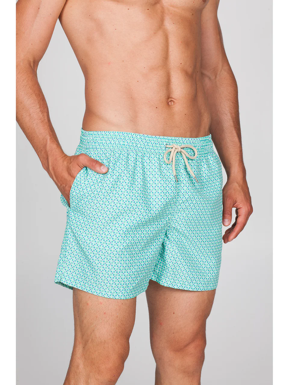 Beachwear boxer shorts in lightweight microfibre canvas