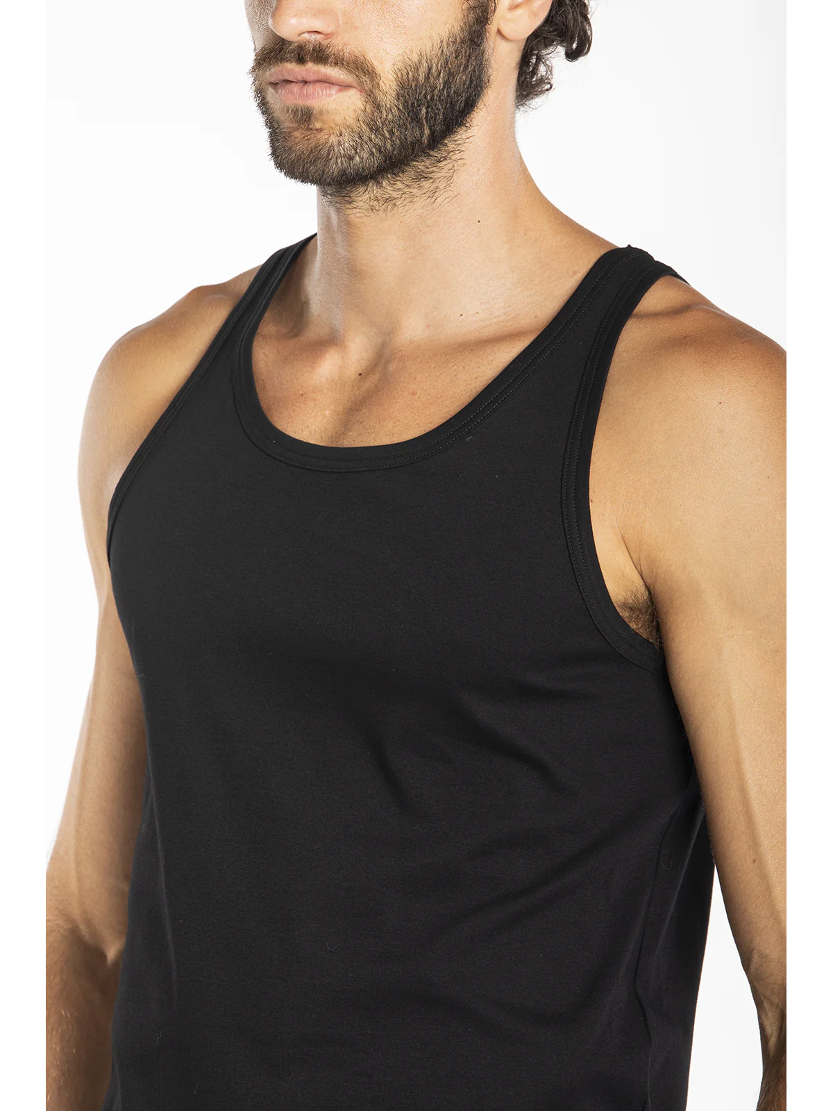 Canottiera In Interlock Di Puro Cotone “Doppia Maglia” Julipet Tank Top In Pure Cotton “Double Knit” – BLACK