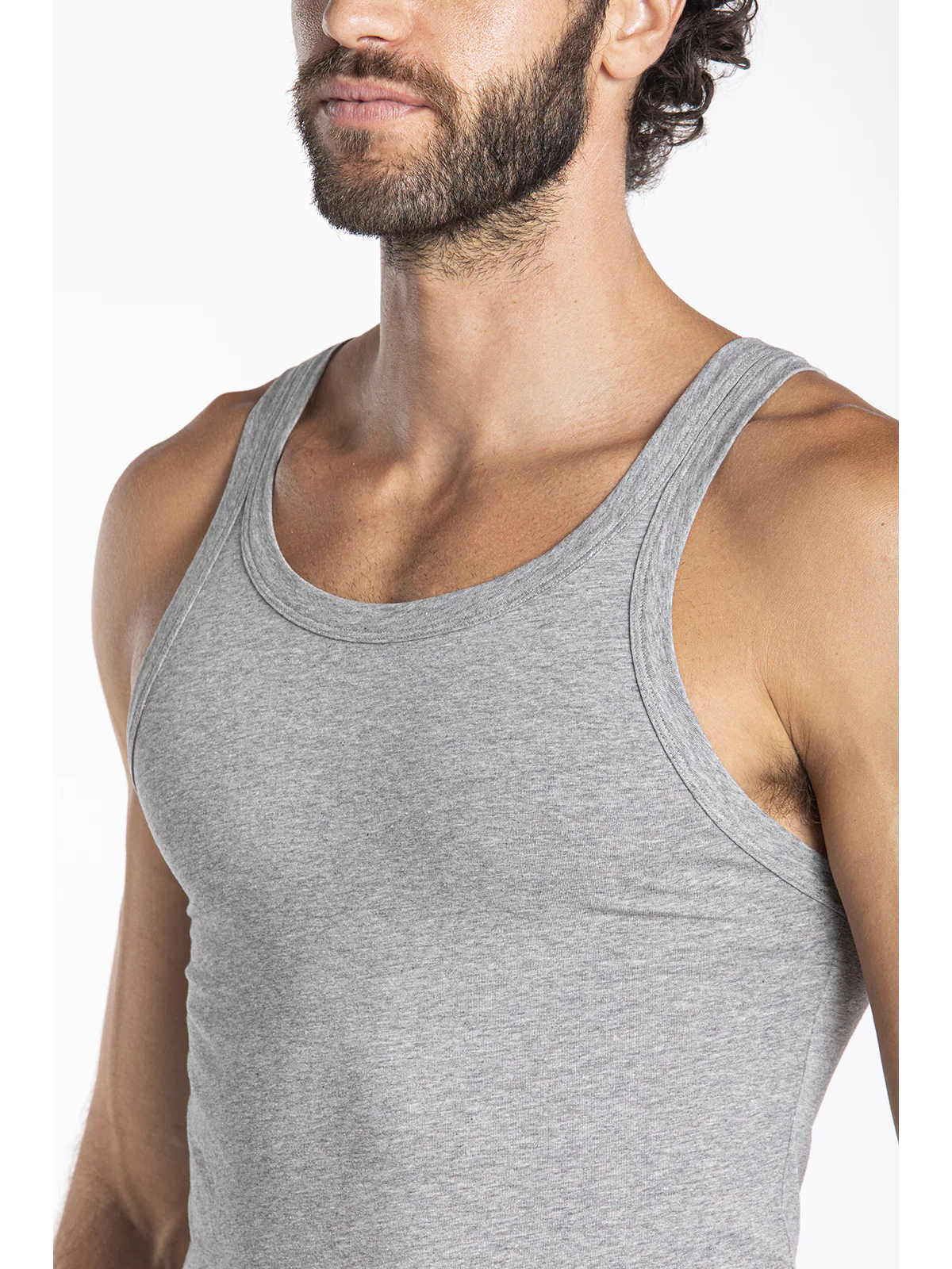 Stretch Cotton Jersey Tank Top – GREY