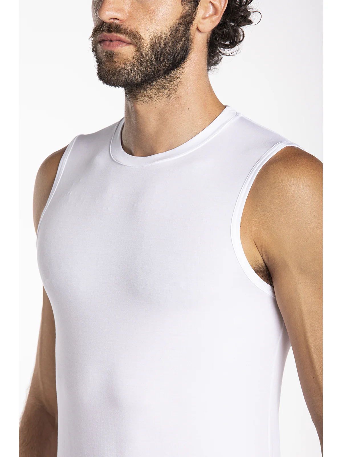 Sleeveless micromodal jersey t-shirt