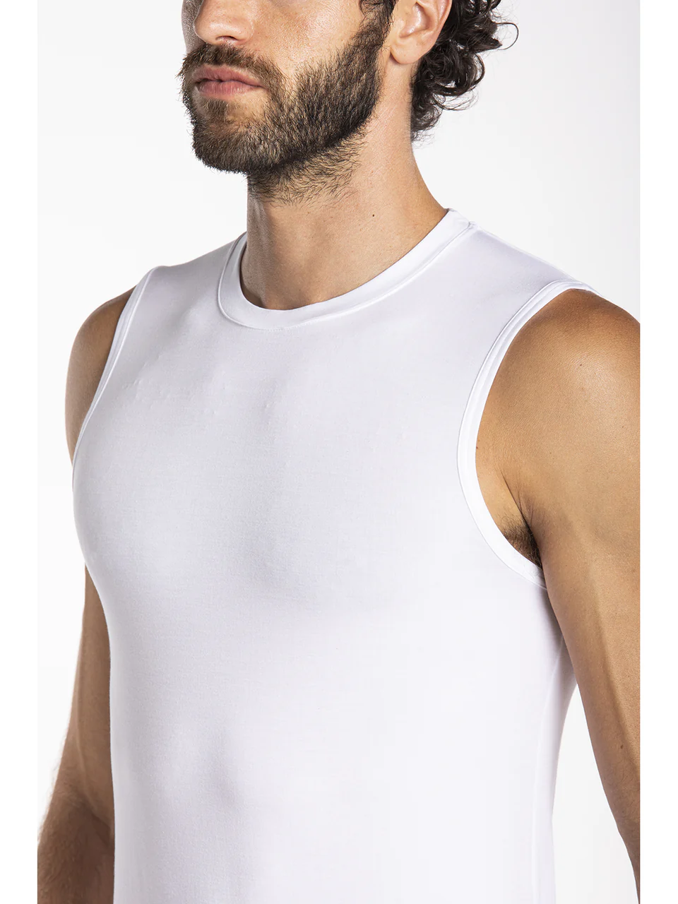 Sleeveless micromodal jersey t-shirt