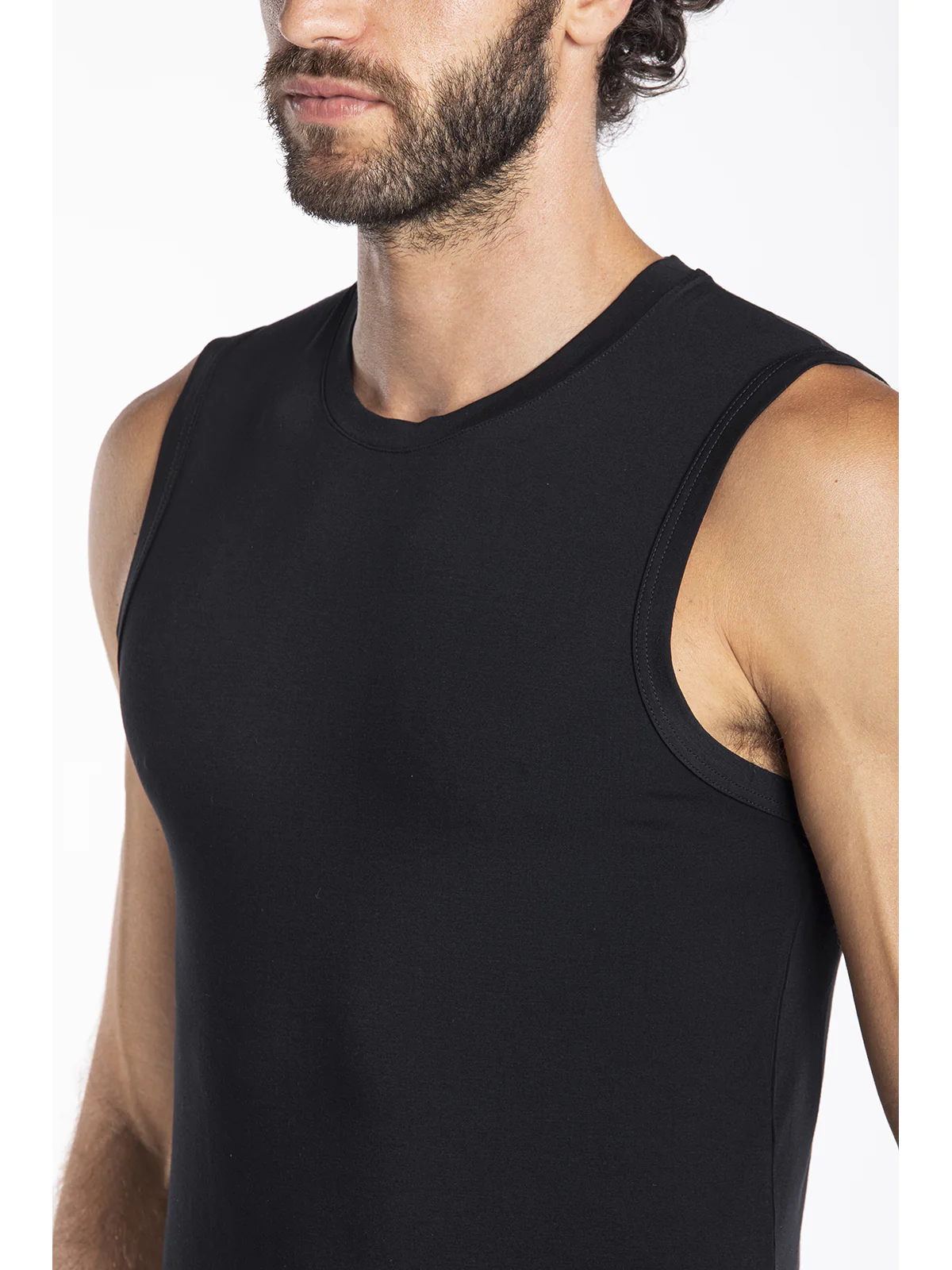Sleeveless micromodal jersey t-shirt