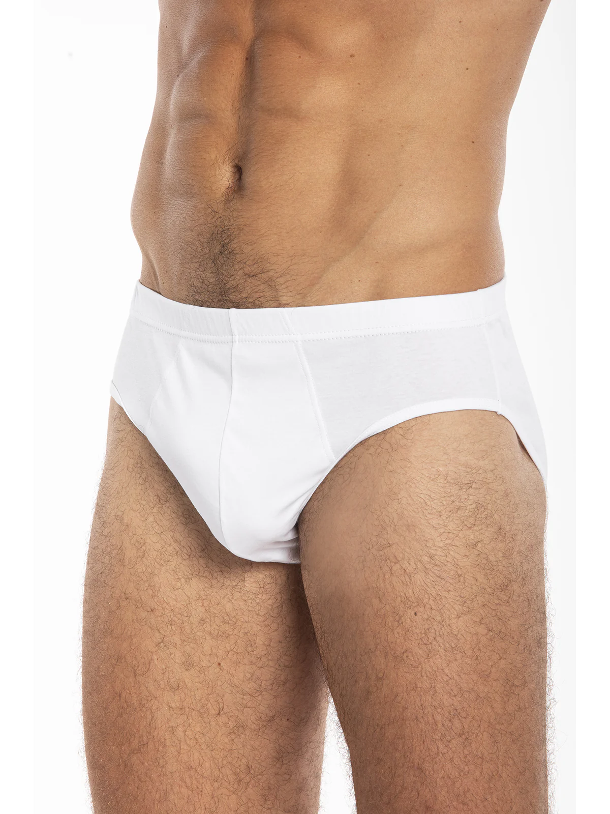 Medium Briefs In Pure Cotton “Double Knit” – WHITE