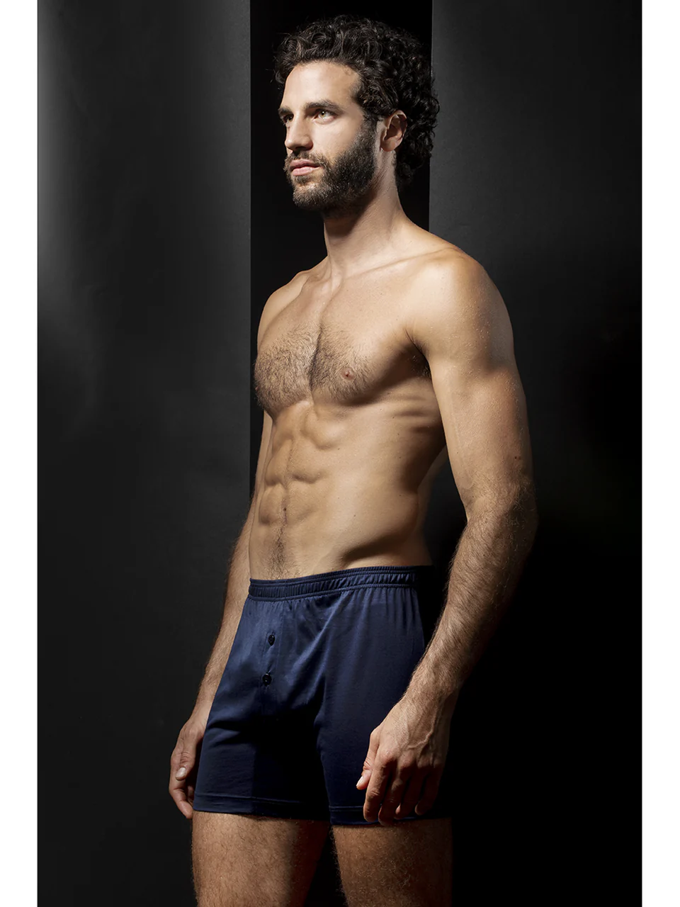 Top range boxer briefs, in pure mercerized and gas-treated cotton jersey