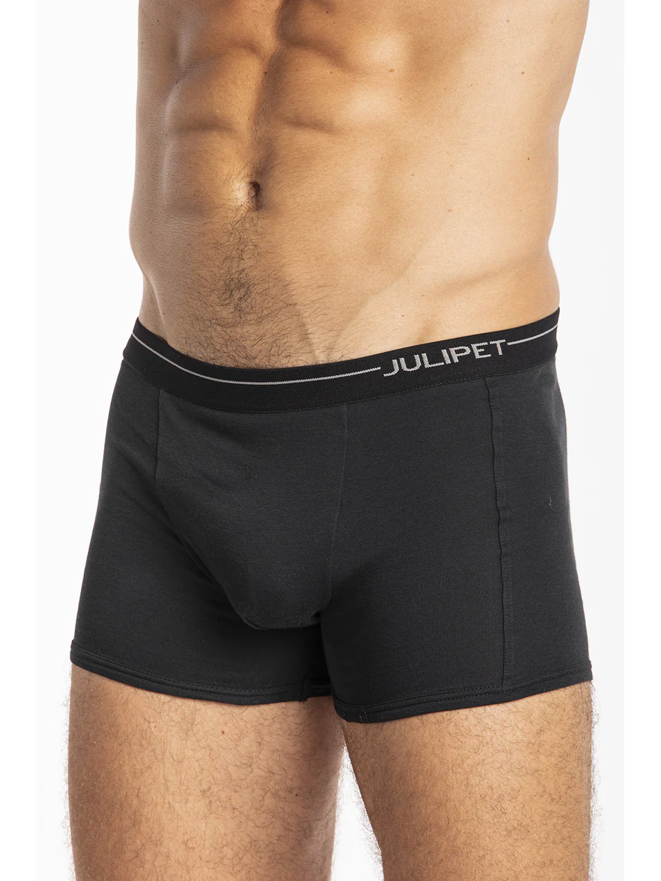 Medium length stretch cotton jersey boxer shorts