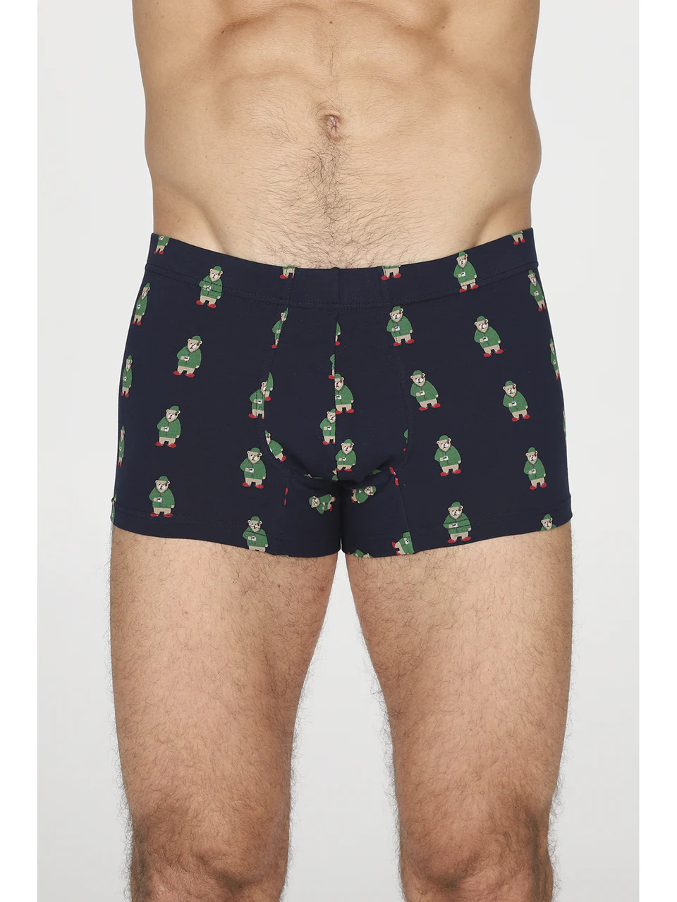 Boxer shorts in stretch cotton jersey, Christmas pattern