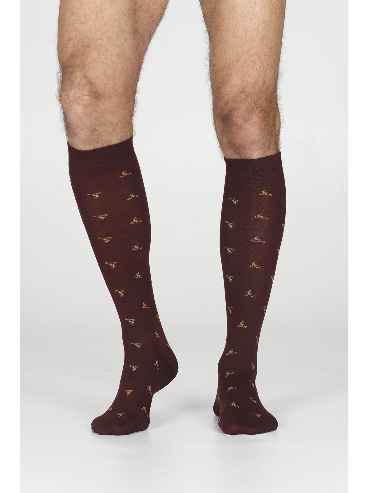 Knee-high patterned socks, gift box of 3 pairs